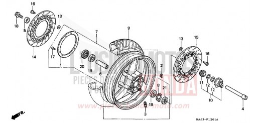 FRONT WHEEL (ST1100A) ST1100AW de 1998